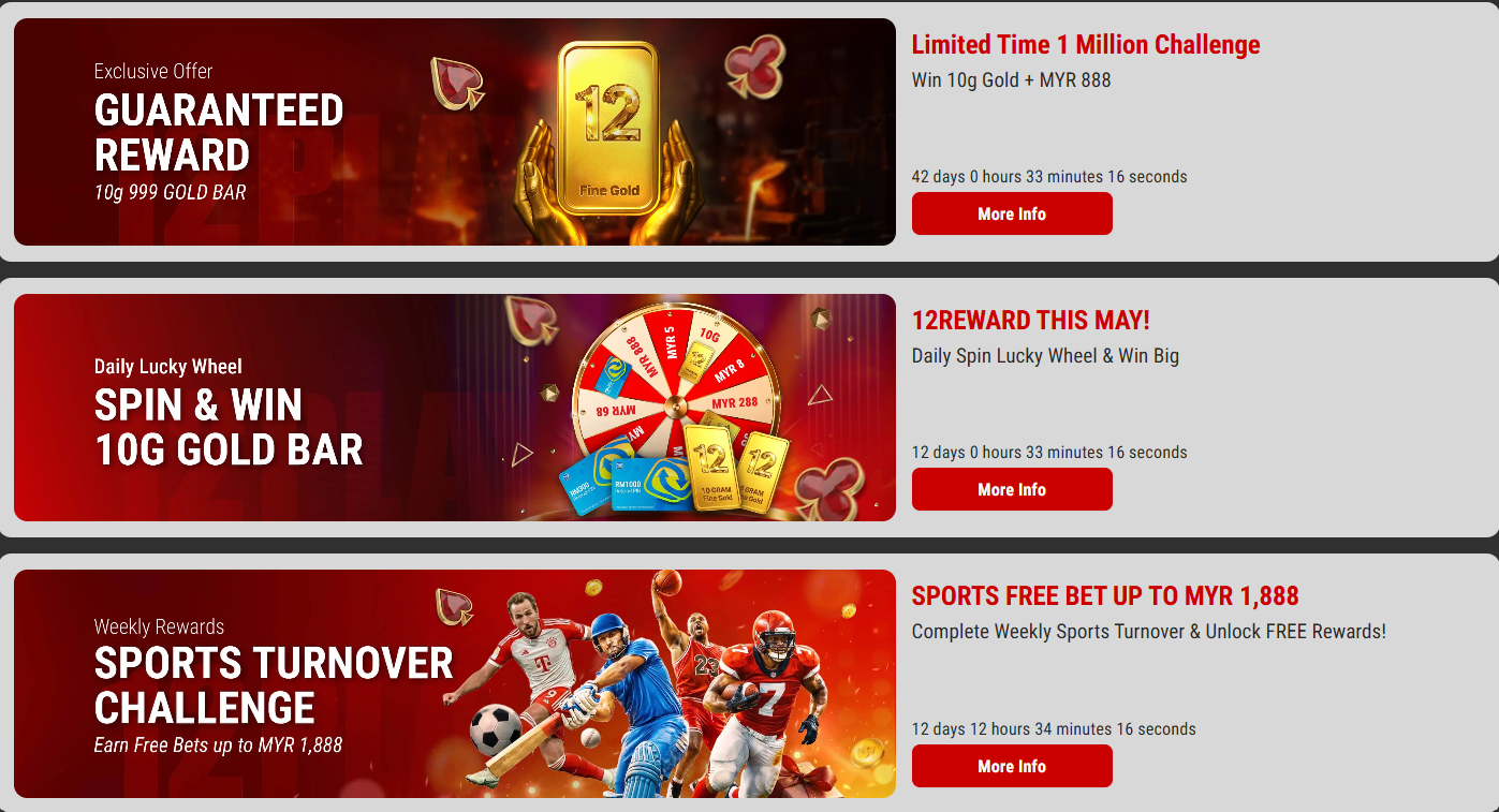 12Play welcome bonus
