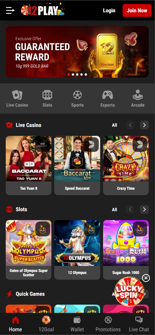 12Play on mobile phone